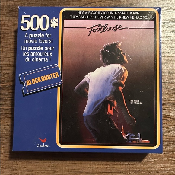 Blockbuster 500 piece Footloose and Flashdance puzzle lot of 2 - Picture 2 of 5
